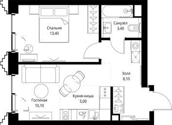 1-BD Apartment Sale, 40平方米 at SET, Vereyskaya Street, Moscow, Russia #3 1-BD Apartment Sale, 40平方米 at SET, Vereyskaya Street, Moscow, Russia #3