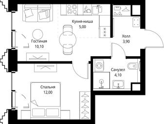 1-BD Apartment Sale, 35.1平方米 at SET, Vereyskaya Street, Moscow, Russia #2 1-BD Apartment Sale, 35.1平方米 at SET, Vereyskaya Street, Moscow, Russia #2