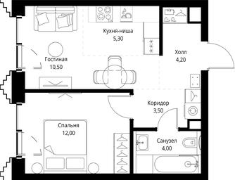 1-BD Apartment Sale, 39.5 sq. m. at SET, Vereyskaya Street, Moscow, Russia #2 1-BD Apartment Sale, 39.5 sq. m. at SET, Vereyskaya Street, Moscow, Russia #2