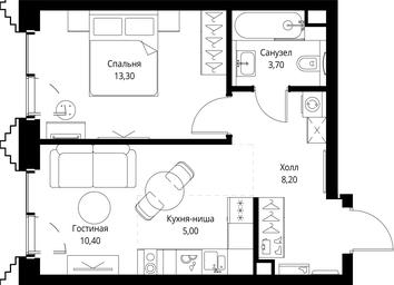 1-BD Apartment Sale, 40.6平方米 at SET, Vereyskaya Street, Moscow, Russia #4