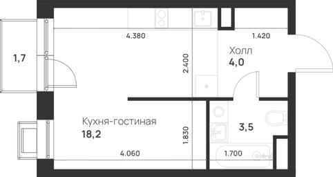 Apartment Sale, 26.2 sq. m. at Газопровод, Sosenskoye Settlement, Moscow, Russia #4