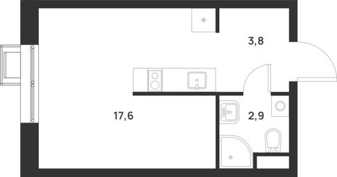 Apartment Sale, 24.3 sq. m. at Газопровод, Sosenskoye Settlement, Moscow, Russia #3 Apartment Sale, 24.3 sq. m. at Газопровод, Sosenskoye Settlement, Moscow, Russia #3
