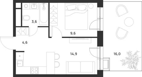 1-BD Apartment Sale, 37.5平方米 at Газопровод, Sosenskoye Settlement, Moscow, Russia #2 1-BD Apartment Sale, 37.5平方米 at Газопровод, Sosenskoye Settlement, Moscow, Russia #2