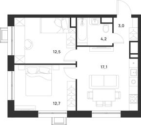1-BD Apartment Sale, 49.5 sq. m. at Газопровод, Sosenskoye Settlement, Moscow, Russia #4