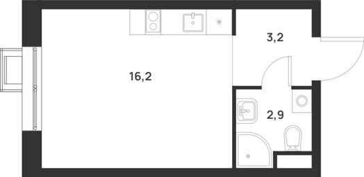 Apartment Sale, 22.3 sq. m. at Газопровод, Sosenskoye Settlement, Moscow, Russia #3