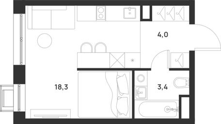 Apartment Sale, 25.7 sq. m. at Газопровод, Sosenskoye Settlement, Moscow, Russia #2 Apartment Sale, 25.7 sq. m. at Газопровод, Sosenskoye Settlement, Moscow, Russia #2