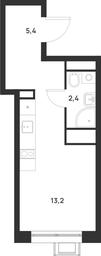 Apartment Sale, 21 sq. m. at Газопровод, Sosenskoye Settlement, Moscow, Russia #3