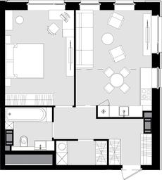 2-BD Apartment Sale, 56.7 sq. m. at Crystal, Generala Glagoleva Street, 16с1, Moscow, Russia #3 2-BD Apartment Sale, 56.7 sq. m. at Crystal, Generala Glagoleva Street, 16с1, Moscow, Russia #3