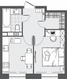 Apartment Sale, 30.43 sq. m. at Kvartal Rumyantsevo, ulitsa Admirala Kornilova, с1, Mosrentgen Settlement, Moscow, Russia #3 Apartment Sale, 30.43 sq. m. at Kvartal Rumyantsevo, ulitsa Admirala Kornilova, с1, Mosrentgen Settlement, Moscow, Russia #3