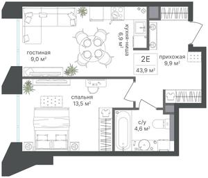 1-BD Apartment Sale, 43.9 sq. m. at Petrovskiy Park II, Stary Petrovsko-Razumovsky Drive, 1/23, Moscow, Russia #3 1-BD Apartment Sale, 43.9 sq. m. at Petrovskiy Park II, Stary Petrovsko-Razumovsky Drive, 1/23, Moscow, Russia #3