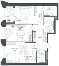 1-BD Apartment Sale, 45.6平方米 at Petrovskiy Park II, Stary Petrovsko-Razumovsky Drive, 1/23, Moscow, Russia #3 1-BD Apartment Sale, 45.6平方米 at Petrovskiy Park II, Stary Petrovsko-Razumovsky Drive, 1/23, Moscow, Russia #3