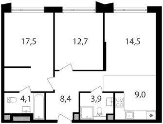 2-BD Apartment Sale, 70.1平方米 at Petrovskiy Park II, Stary Petrovsko-Razumovsky Drive, 1/23, Moscow, Russia #2 2-BD Apartment Sale, 70.1平方米 at Petrovskiy Park II, Stary Petrovsko-Razumovsky Drive, 1/23, Moscow, Russia #2
