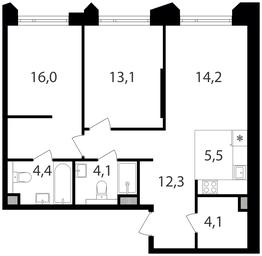 2-BD Apartment Sale, 73.7 sq. m. at Petrovskiy Park II, Stary Petrovsko-Razumovsky Drive, 1/23, Moscow, Russia #3 2-BD Apartment Sale, 73.7 sq. m. at Petrovskiy Park II, Stary Petrovsko-Razumovsky Drive, 1/23, Moscow, Russia #3