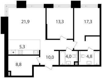 2-BD Apartment Sale, 85.4 sq. m. at Petrovskiy Park II, Stary Petrovsko-Razumovsky Drive, 1/23, Moscow, Russia #2 2-BD Apartment Sale, 85.4 sq. m. at Petrovskiy Park II, Stary Petrovsko-Razumovsky Drive, 1/23, Moscow, Russia #2