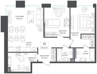 2-BD Apartment Sale, 85.4 sq. m. at Petrovskiy Park II, Stary Petrovsko-Razumovsky Drive, 1/23, Moscow, Russia #3 2-BD Apartment Sale, 85.4 sq. m. at Petrovskiy Park II, Stary Petrovsko-Razumovsky Drive, 1/23, Moscow, Russia #3