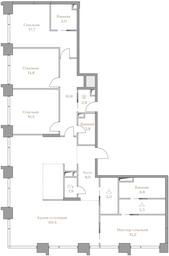 2-BD Apartment Sale, 123.5 sq. m. at Luzhniki Collection, Luzhnetskaya Embankment, 2/4с17, Moscow, Russia #3