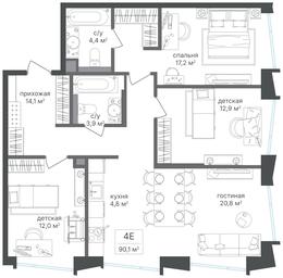 3-BD Apartment Sale, 90.1平方米 at Petrovskiy Park II, Stary Petrovsko-Razumovsky Drive, 1/23, Moscow, Russia #3 3-BD Apartment Sale, 90.1平方米 at Petrovskiy Park II, Stary Petrovsko-Razumovsky Drive, 1/23, Moscow, Russia #3
