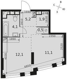 Apartment Sale, 34.9 sq. m. at Rotterdam, Varshavskoye Highway, 37Ак1с2, Moscow, Russia #4