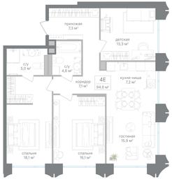 3-BD Apartment Sale, 94.6 sq. m. at Petrovskiy Park II, Stary Petrovsko-Razumovsky Drive, 1/23, Moscow, Russia #4