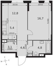 2-BD Apartment Sale, 47.4 sq. m. at Sydney City, Shenogina Street, 2, Moscow, Russia #2 2-BD Apartment Sale, 47.4 sq. m. at Sydney City, Shenogina Street, 2, Moscow, Russia #2