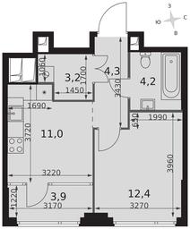 1-BD Apartment Sale, 39 sq. m. at Sydney City, Shenogina Street, 2, Moscow, Russia #2