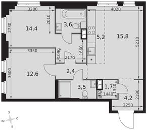 3-BD Apartment Sale, 63.4 sq. m. at Sydney City, Shenogina Street, 2, Moscow, Russia #2 3-BD Apartment Sale, 63.4 sq. m. at Sydney City, Shenogina Street, 2, Moscow, Russia #2