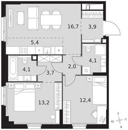 3-BD Apartment Sale, 65.5 sq. m. at Sydney City, Shenogina Street, 2, Moscow, Russia #3 3-BD Apartment Sale, 65.5 sq. m. at Sydney City, Shenogina Street, 2, Moscow, Russia #3