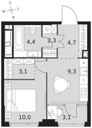 1-BD Apartment Sale, 36.9 sq. m. at Sydney City, Shenogina Street, 2, Moscow, Russia #3 1-BD Apartment Sale, 36.9 sq. m. at Sydney City, Shenogina Street, 2, Moscow, Russia #3