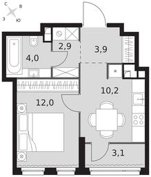 1-BD Apartment Sale, 36.1 sq. m. at Sydney City, Shenogina Street, 2, Moscow, Russia #3 1-BD Apartment Sale, 36.1 sq. m. at Sydney City, Shenogina Street, 2, Moscow, Russia #3