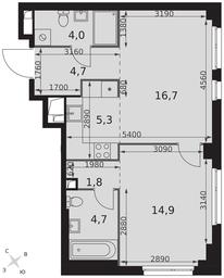 2-BD Apartment Sale, 52.1平方米 at Sydney City, Shenogina Street, 2, Moscow, Russia #2 2-BD Apartment Sale, 52.1平方米 at Sydney City, Shenogina Street, 2, Moscow, Russia #2