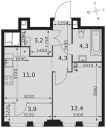 1-BD Apartment Sale, 39.1 sq. m. at Sydney City, Shenogina Street, 2, Moscow, Russia #2