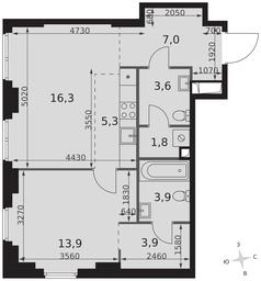 2-BD Apartment Sale, 55.7平方米 at Sydney City, Shenogina Street, 2, Moscow, Russia #2 2-BD Apartment Sale, 55.7平方米 at Sydney City, Shenogina Street, 2, Moscow, Russia #2