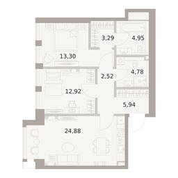 2-BD Apartment Sale, 72.58平方米 at The Five, 5th Donskoy Drive, вл21к6, Moscow, Russia #2