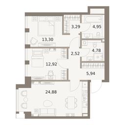 2-BD Apartment Sale, 72.58平方米 at The Five, 5th Donskoy Drive, вл21к6, Moscow, Russia #3