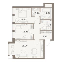 2-BD Apartment Sale, 72.99平方米 at The Five, 5th Donskoy Drive, вл21к6, Moscow, Russia #3 2-BD Apartment Sale, 72.99平方米 at The Five, 5th Donskoy Drive, вл21к6, Moscow, Russia #3