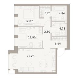 2-BD Apartment Sale, 72.39平方米 at The Five, 5th Donskoy Drive, вл21к6, Moscow, Russia #2 2-BD Apartment Sale, 72.39平方米 at The Five, 5th Donskoy Drive, вл21к6, Moscow, Russia #2