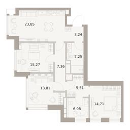 3-BD Apartment Sale, 97.08平方米 at The Five, 5th Donskoy Drive, вл21к6, Moscow, Russia #2