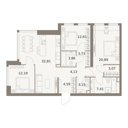 3-BD Apartment Sale, 108.44平方米 at The Five, 5th Donskoy Drive, вл21к6, Moscow, Russia #3