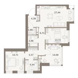 3-BD Apartment Sale, 97.93平方米 at The Five, 5th Donskoy Drive, вл21к6, Moscow, Russia #4