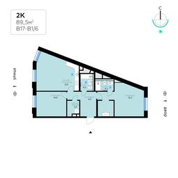 2-BD Apartment Sale, 89.5平方米 at SberCity, zhiloy kompleks Sbersiti, Rublyovo-Arkhangelskoye Microdistrict, Moscow, Russia #2 2-BD Apartment Sale, 89.5平方米 at SberCity, zhiloy kompleks Sbersiti, Rublyovo-Arkhangelskoye Microdistrict, Moscow, Russia #2