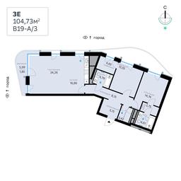 2-BD Apartment Sale, 104.73 sq. m. at SberCity, zhiloy kompleks Sbersiti, Rublyovo-Arkhangelskoye Microdistrict, Moscow, Russia #2 2-BD Apartment Sale, 104.73 sq. m. at SberCity, zhiloy kompleks Sbersiti, Rublyovo-Arkhangelskoye Microdistrict, Moscow, Russia #2