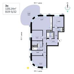 Apartment Sale, 139.14 sq. m. at SberCity, zhiloy kompleks Sbersiti, Rublyovo-Arkhangelskoye Microdistrict, Moscow, Russia #2
