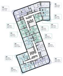 1-BD Apartment Sale, 56.41 sq. m. at SberCity, zhiloy kompleks Sbersiti, Rublyovo-Arkhangelskoye Microdistrict, Moscow, Russia #3 1-BD Apartment Sale, 56.41 sq. m. at SberCity, zhiloy kompleks Sbersiti, Rublyovo-Arkhangelskoye Microdistrict, Moscow, Russia #3