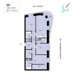 3-BD Apartment Sale, 126.59平方米 at SberCity, zhiloy kompleks Sbersiti, Rublyovo-Arkhangelskoye Microdistrict, Moscow, Russia #2