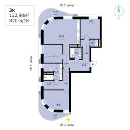 3-BD Apartment Sale, 132.9 sq. m. at SberCity, zhiloy kompleks Sbersiti, Rublyovo-Arkhangelskoye Microdistrict, Moscow, Russia #2 3-BD Apartment Sale, 132.9 sq. m. at SberCity, zhiloy kompleks Sbersiti, Rublyovo-Arkhangelskoye Microdistrict, Moscow, Russia #2