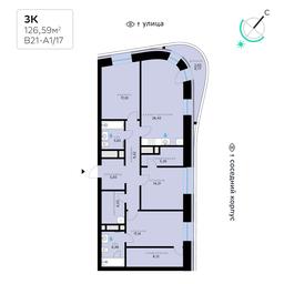 3-BD Apartment Sale, 126.59平方米 at SberCity, zhiloy kompleks Sbersiti, Rublyovo-Arkhangelskoye Microdistrict, Moscow, Russia #2 3-BD Apartment Sale, 126.59平方米 at SberCity, zhiloy kompleks Sbersiti, Rublyovo-Arkhangelskoye Microdistrict, Moscow, Russia #2