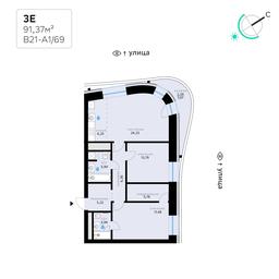 2-BD Apartment Sale, 91.37 sq. m. at SberCity, zhiloy kompleks Sbersiti, Rublyovo-Arkhangelskoye Microdistrict, Moscow, Russia #2