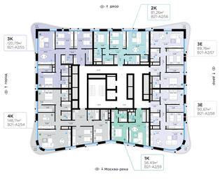 2-BD Apartment Sale, 81.26 sq. m. at SberCity, zhiloy kompleks Sbersiti, Rublyovo-Arkhangelskoye Microdistrict, Moscow, Russia #3
