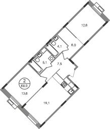 2-BD Apartment Sale, 68 sq. m. at Rezidentsii Skolkovo, Kashtanovaya ulitsa, 1, rabochiy posyolok Zarechye, Odintsovskiy City District, Moscow Region, Russia #2 2-BD Apartment Sale, 68 sq. m. at Rezidentsii Skolkovo, Kashtanovaya ulitsa, 1, rabochiy posyolok Zarechye, Odintsovskiy City District, Moscow Region, Russia #2