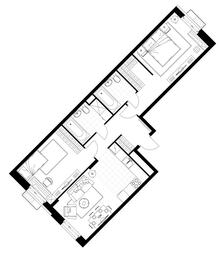 2-BD Apartment Sale, 68 sq. m. at Rezidentsii Skolkovo, Kashtanovaya ulitsa, 1, rabochiy posyolok Zarechye, Odintsovskiy City District, Moscow Region, Russia #4
